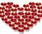 100 Pack Red Unscented Tealight Candles, Romantic Love Tea Lights